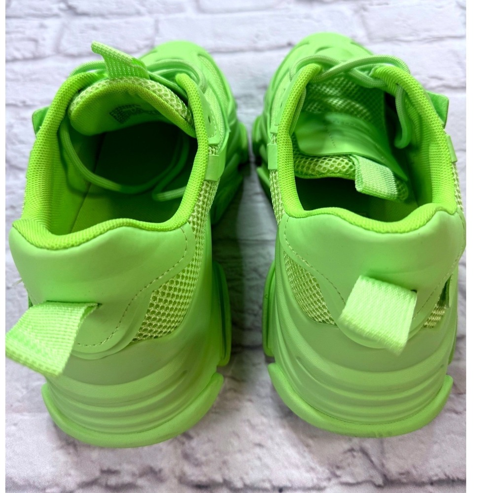 Steve Madden Possession Sneakers Womens 8.5 Neon Green Excellent Chunky Dad Shoe - Picture 7 of 9